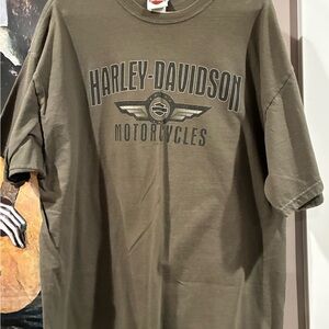 Harley-Davidson Khaki Men's Short Sleeve Tee-Denali, Alaska